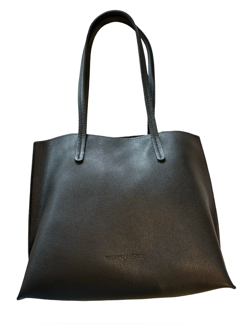Portland Leather Medium August Black Tote Shoulder Bag - Classic Everyday Carry